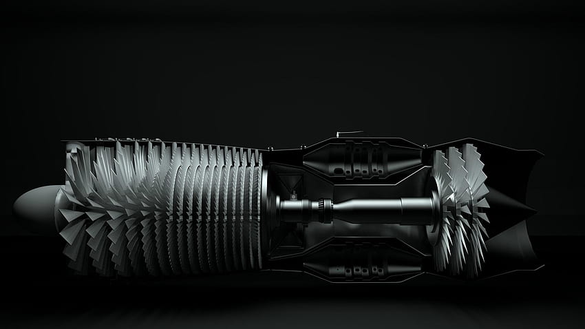 Edr0vjf 2300×1294 136 Kb - Blender 3D Jet Engine - & พื้นหลัง, Turbine Engine วอลล์เปเปอร์ HD