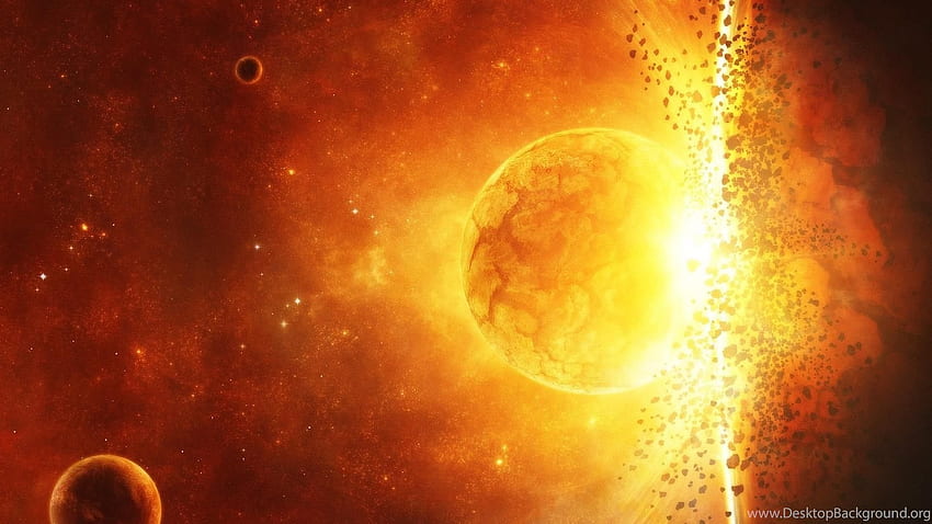 Space Sun Planets Stars Background HD wallpaper