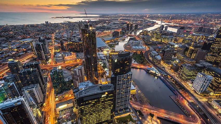 Australia, Melbourne, Eureka Tower, skyscrapers HD wallpaper