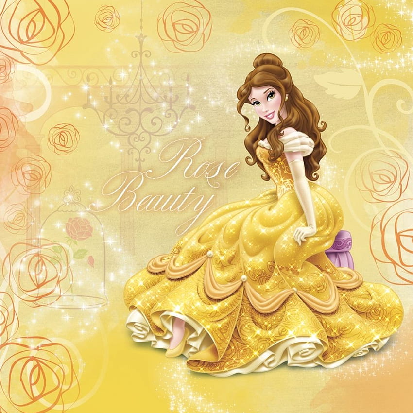 Beauty and the Beast White Background, Princess Belle HD phone ...