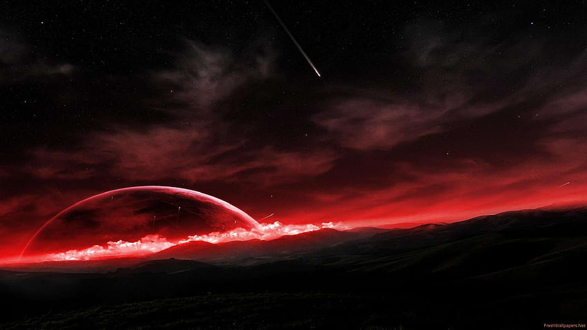 1440p Red Space, Dark Red Space HD wallpaper