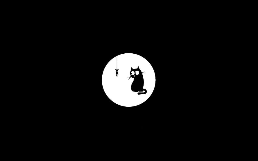 desenho de gato (35 ) – Adorável, Fofo Desenho de Gato Preto papel de parede HD