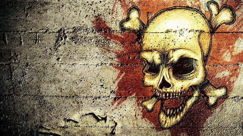 Skulls and Guns, High Resolution Skull HD wallpaper