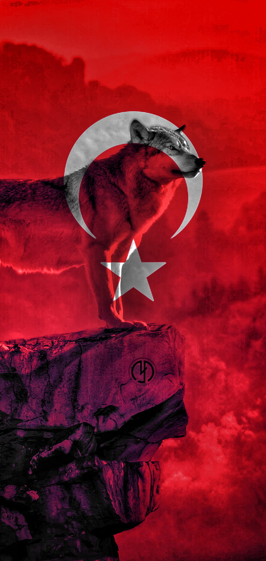 Turk bozkurt, lobo, andróide, design, bayrak, kirmizi, kurt Papel de parede de celular HD