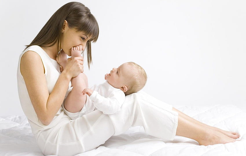 ความสุข เด็ก ผู้หญิง ทารก ขา แม่ เด็ก ความเป็นแม่ วอลล์เปเปอร์ HD