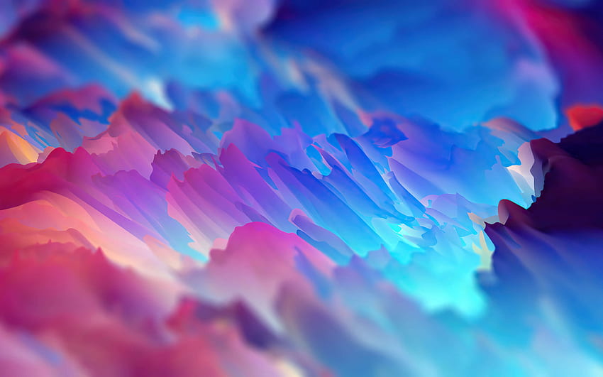 abstraksi biru ungu, latar belakang ungu biru, seni kertas, abstraksi kertas, latar belakang kreatif Wallpaper HD