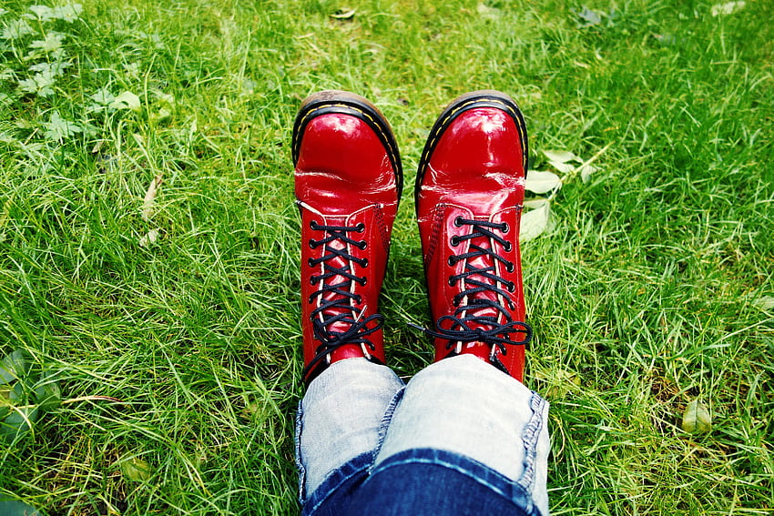 Grass, , , Legs, Boots, Shoes HD wallpaper