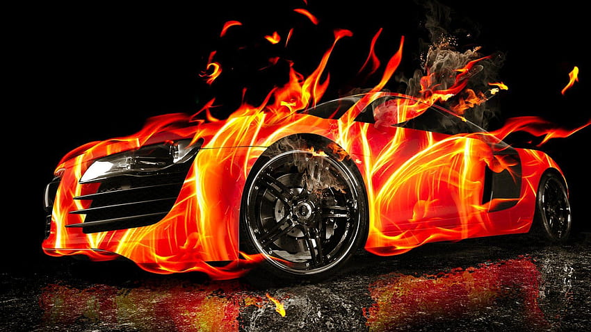 3D Car Fire ,, Real Fire HD wallpaper | Pxfuel