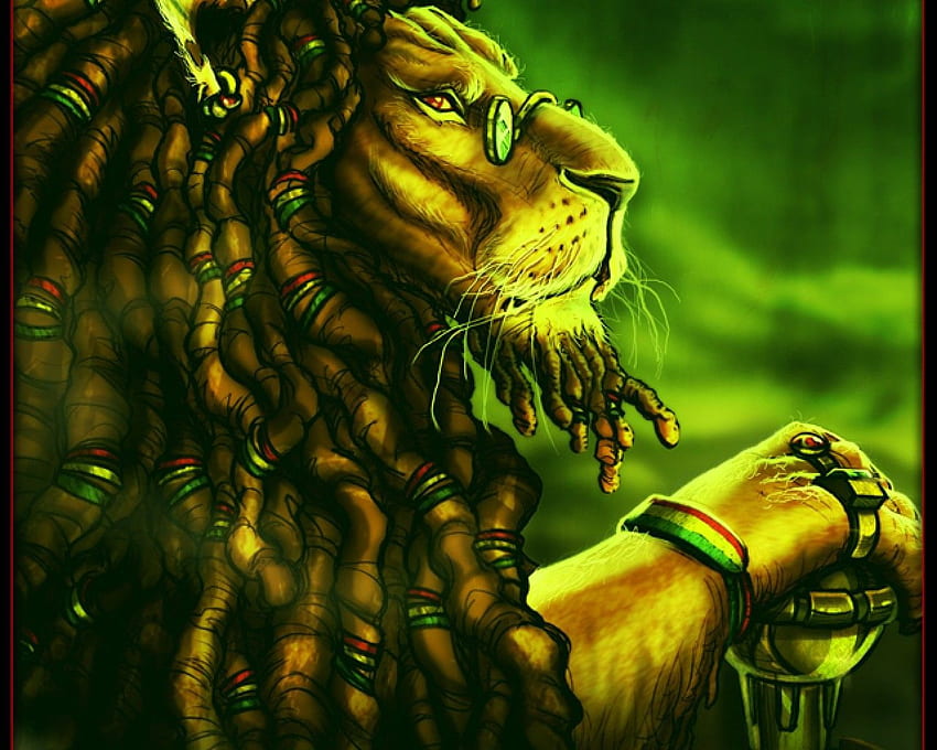 Leão Rasta (na Coleção), Rastafari papel de parede HD