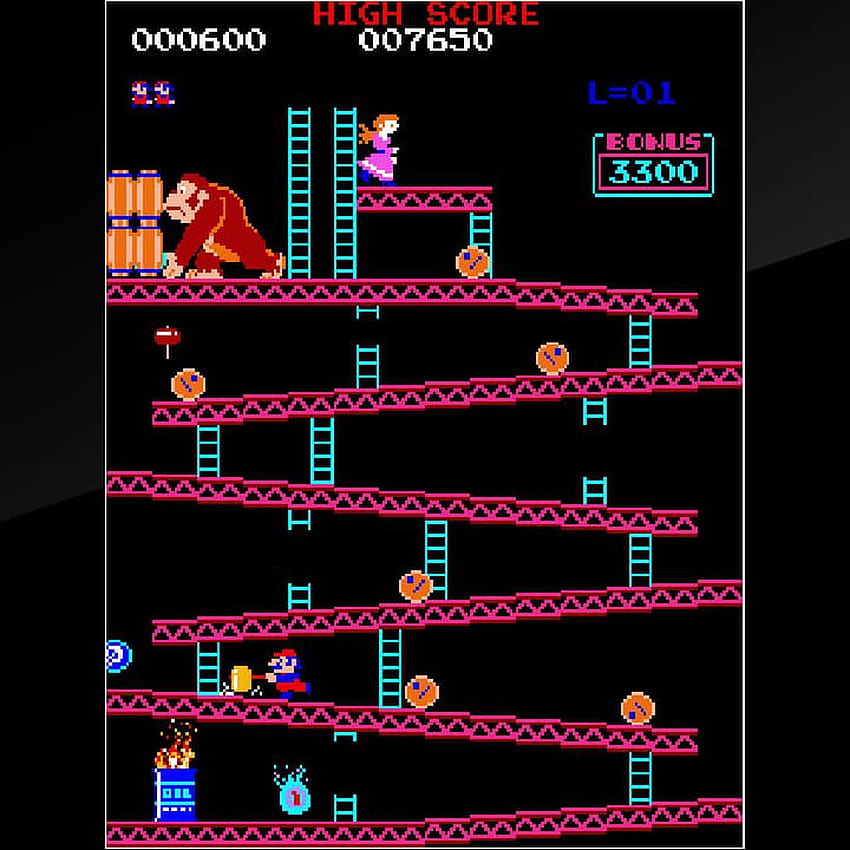 Arcade Donkey Kong Re lanzado por primera vez en Nintendo Switch, Retro Donkey Kong fondo de pantalla del teléfono