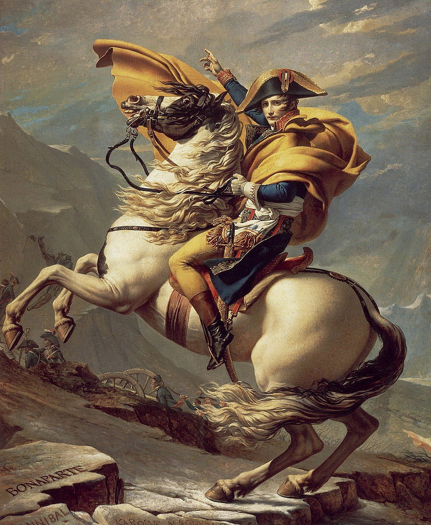 Napoléon franchissant les Alpes, Jacques Louis David Fond d'écran de téléphone HD