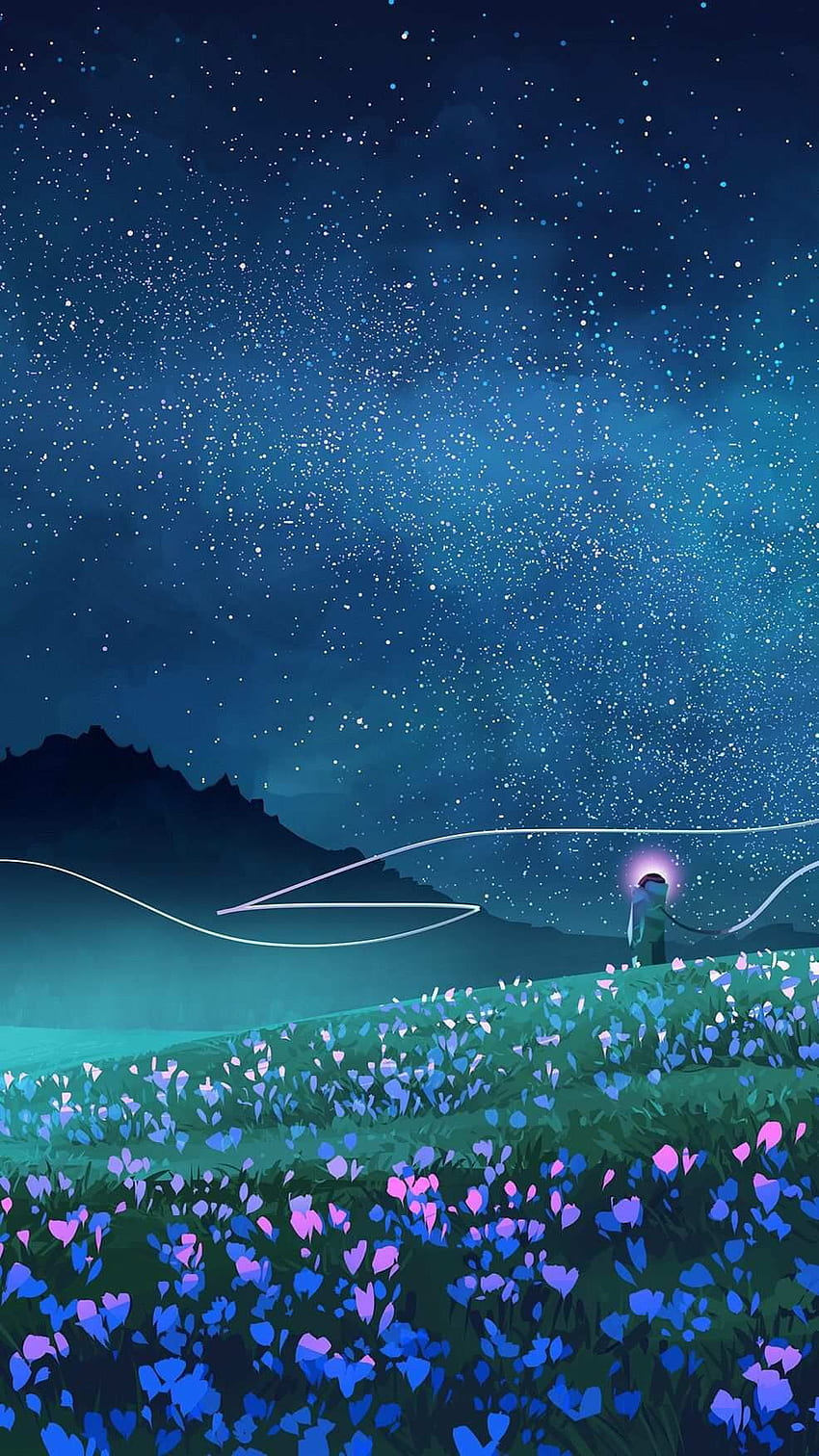 Beautiful Anime Night Sky - Novocom.top, Anime Starry Sky HD phone wallpaper