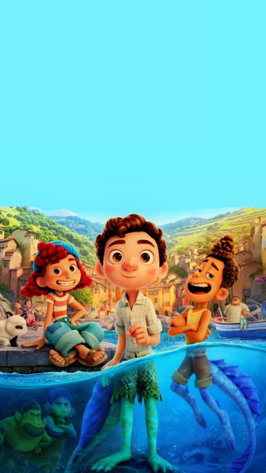 Luca and his Friends, céu, Disney, mundo, Férias, Oceano Papel de parede de celular HD