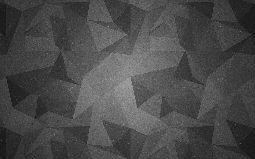 Abstraktes Polygon Bw Muster Grau HD-Hintergrundbild