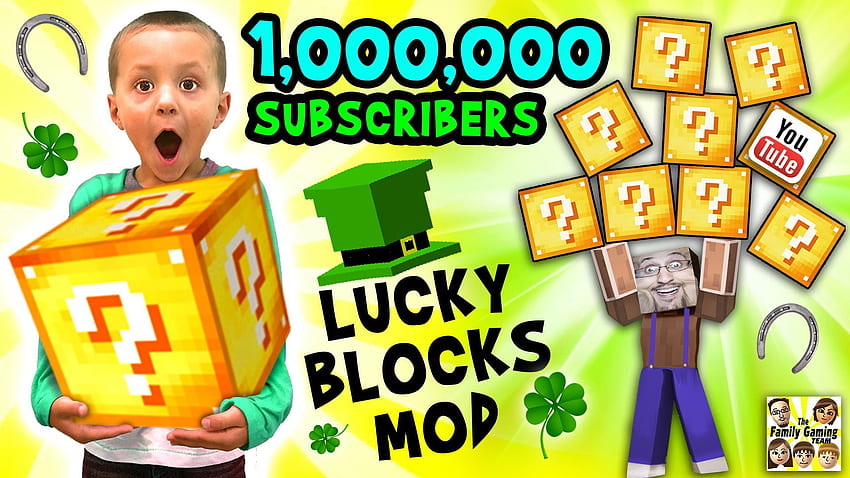 МИЛИОНИ АБОНАТИ! Minecraft Lucky Block Mod FGTEEV Gameplay Fun w/ Обявление. Лъки, Отмъстителите, Забавление, Фуния Вижън HD тапет