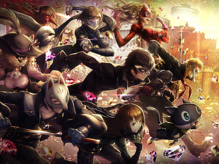Ainol Novo 9 Spark için Persona 5, Akechi Goro, Kurusu Akira, Okumura Haru, Nijima Makoto HD duvar kağıdı