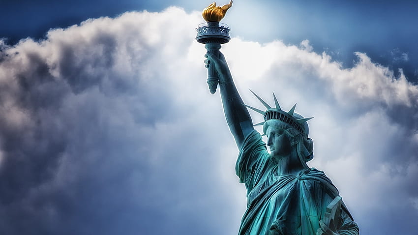 New York Statue Of Liberty At Night  Background HD wallpaper  Pxfuel