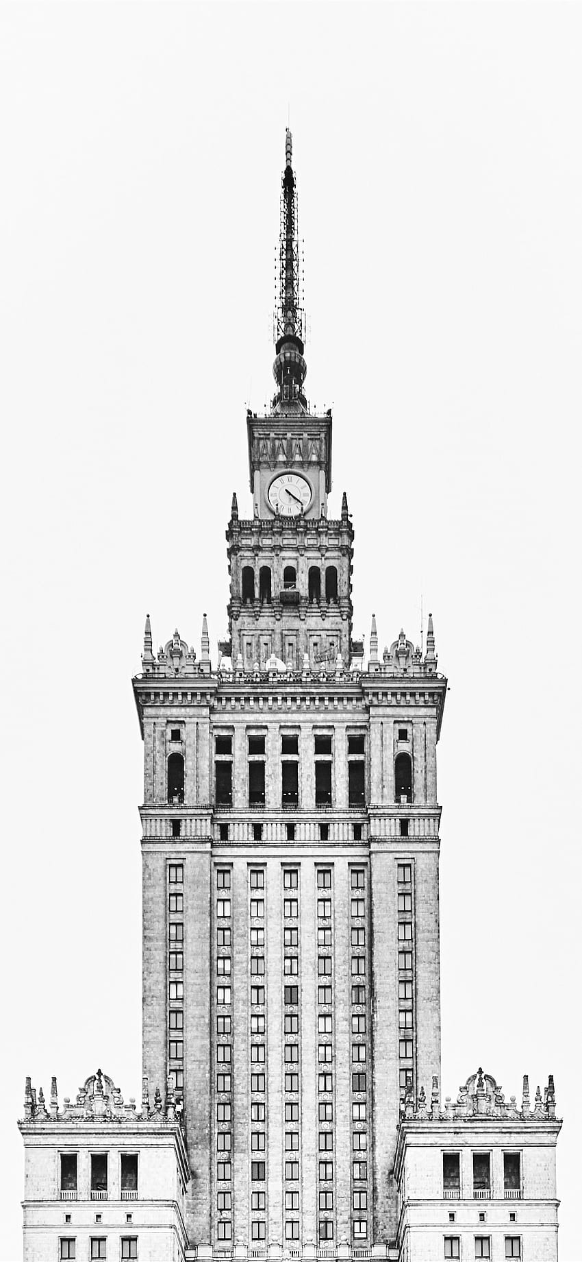 Palace of Culture and Science Warszawa Poland iPhone X HD phone wallpaper