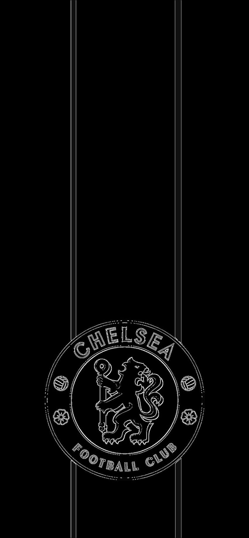 Chelsea, odznaka, symbol, czarny, chelseaclub Tapeta na telefon HD