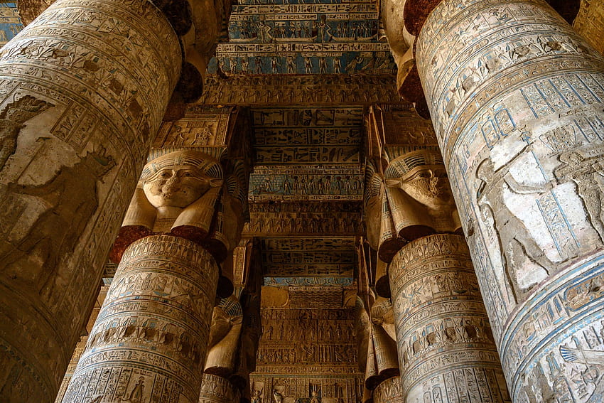 Świątynia Dendera Egipt, Dendera, Egipt, Świątynia, Bogowie Tapeta HD