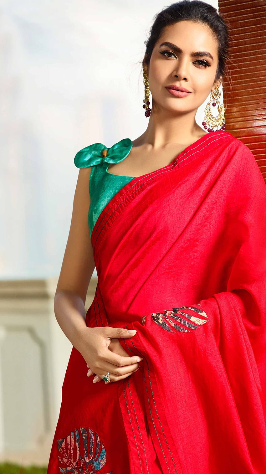 Esha gupta, bollywood actress, saree lover HD phone wallpaper