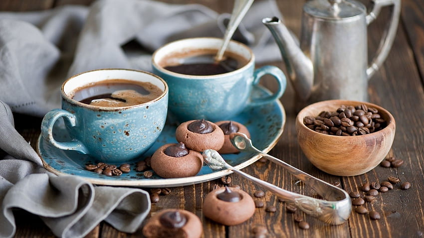 Alta definição . Pintura de café, Xícaras de chocolate, Melhor café, Sobremesa e Café papel de parede HD