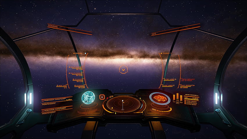 ASP-Cockpit: EliteDangerous, Raumschiffbrücke HD-Hintergrundbild