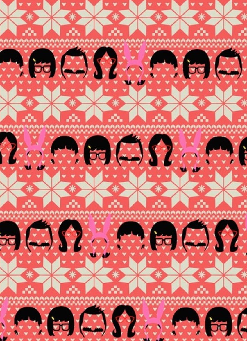 Bobs Burgers Christmas Sweater Pattern. Bobs burgers , iPhone pattern, Bobs burgers christmas HD phone wallpaper