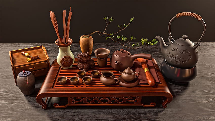 ArtStation - Servizio da tè cinese (2016), Yi Sun Sfondo HD