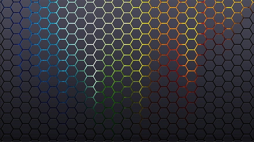 일반 미니멀리즘 다채로운 벌집 패턴 질감. 육각형, 질감, 배경 패턴, 육각형 HD 월페이퍼