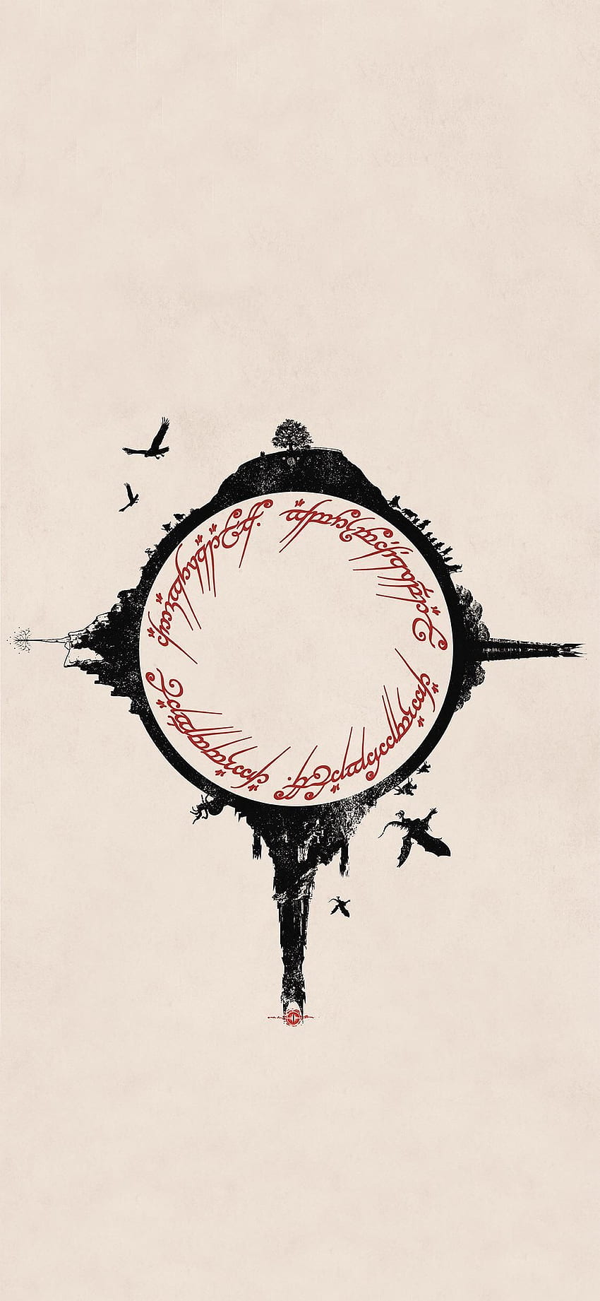 Minimalist The Lord of the Rings tattoo: The