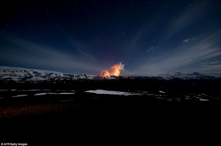 Icelandic volcano, iceland, volcano, nature HD wallpaper