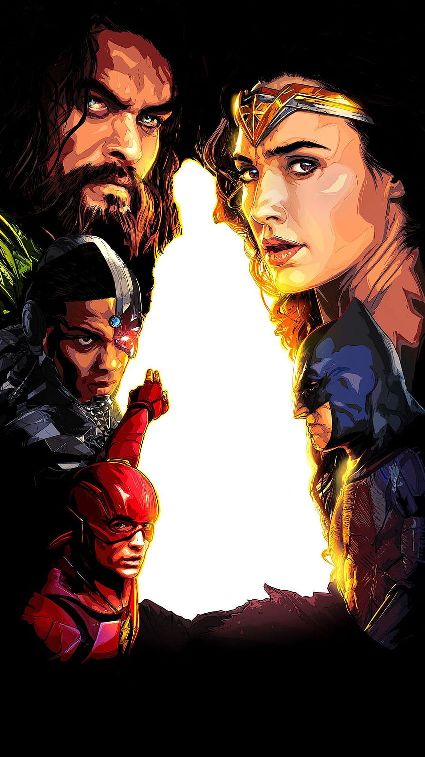 Justice League 2017 Nuevo póster iPhone 7, 6s, 6 Plus, Pixel fondo de pantalla del teléfono