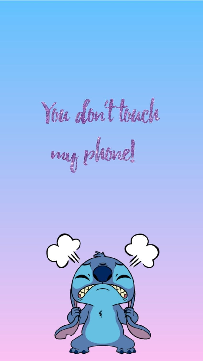 Stitch in 2020. Dont touch my phone , Funny phone , Cartoon iphone ...