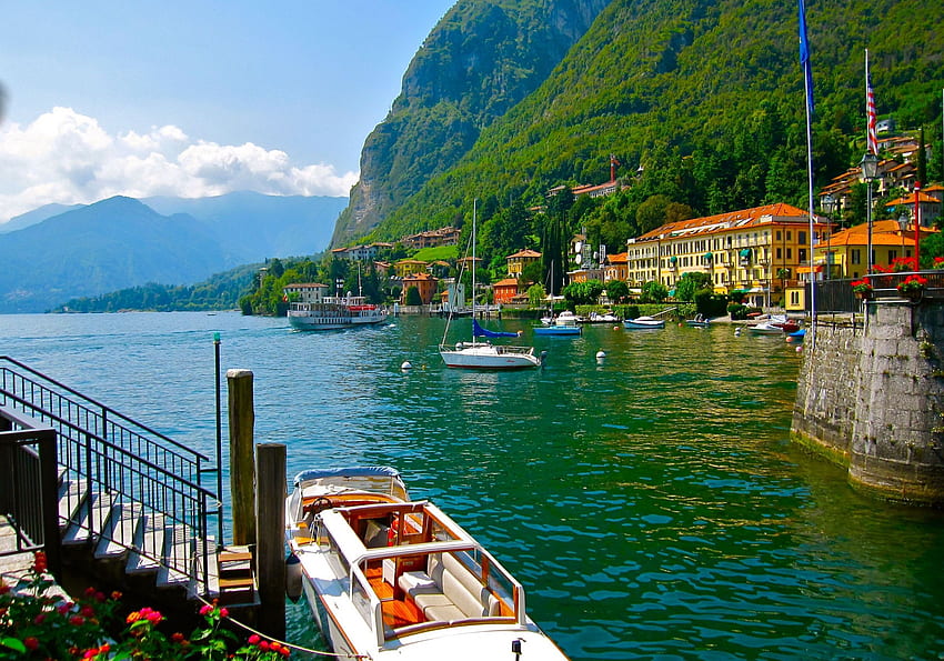 Lago Como, Lago Como Italia fondo de pantalla