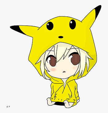 Thunderbolt Drawing Pikachu Pokemon - Cute Anime Boy Pikachu, Transparent Clipart, Pikachu Cute Chibi HD phone wallpaper