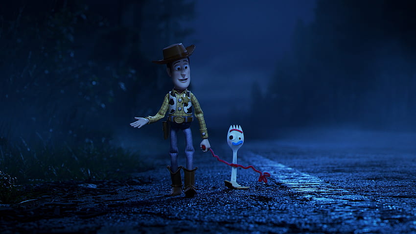 2019 película, Toy Story 4, salir de noche, caminar fondo de pantalla