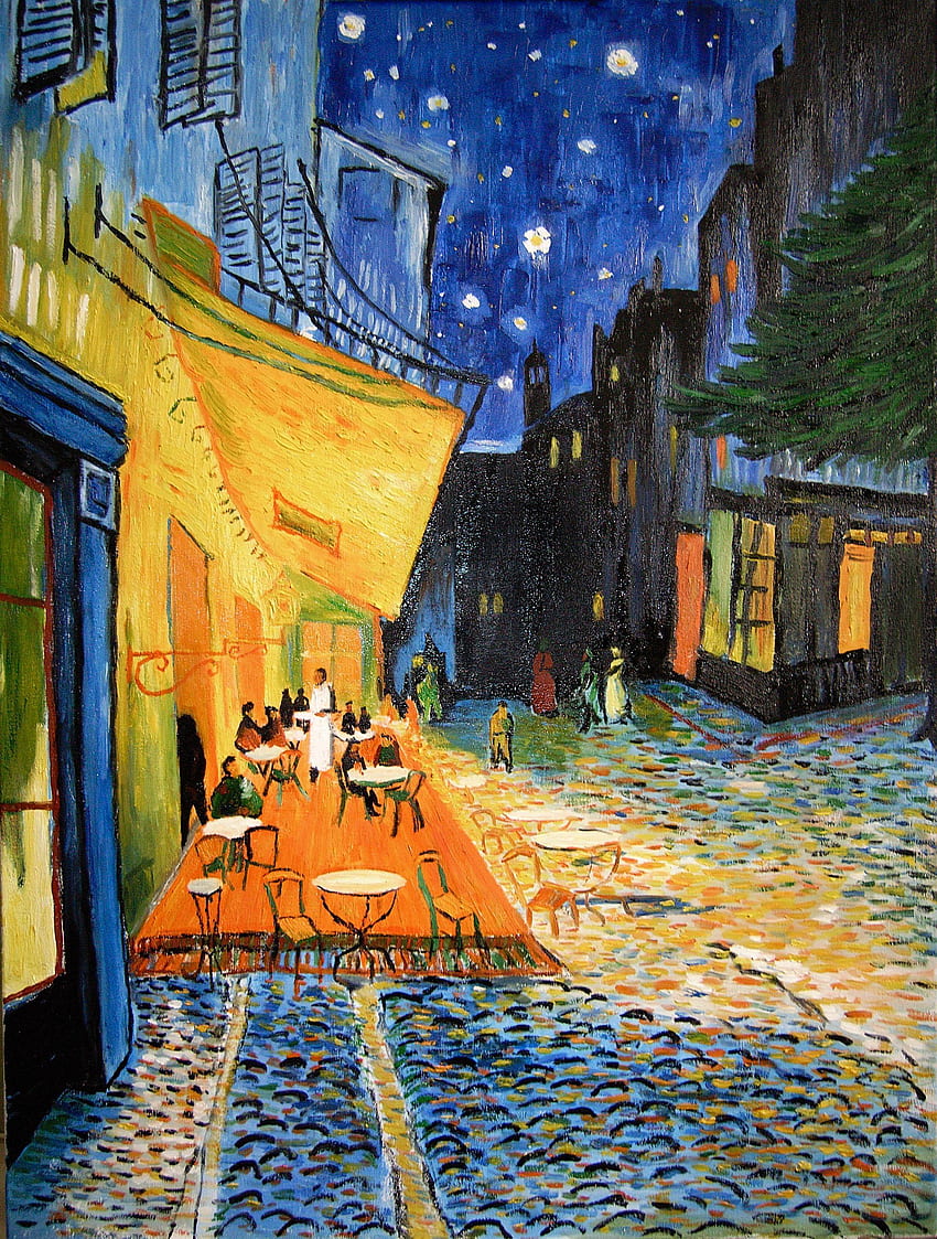 Van Gogh Café Terrace At Night, Vincent Van Gogh HD phone wallpaper