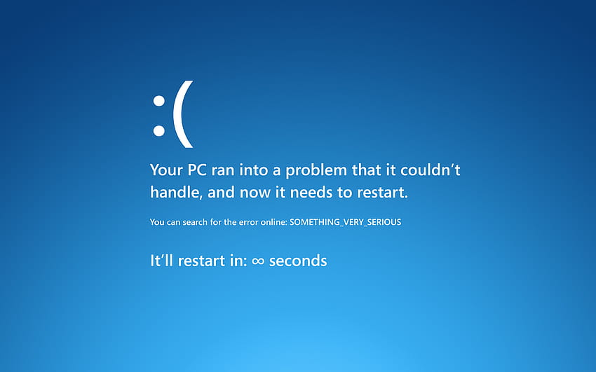 Niebieski ekran śmierci systemu Windows tworzy zabawny ekran blokady iPada Tapeta HD