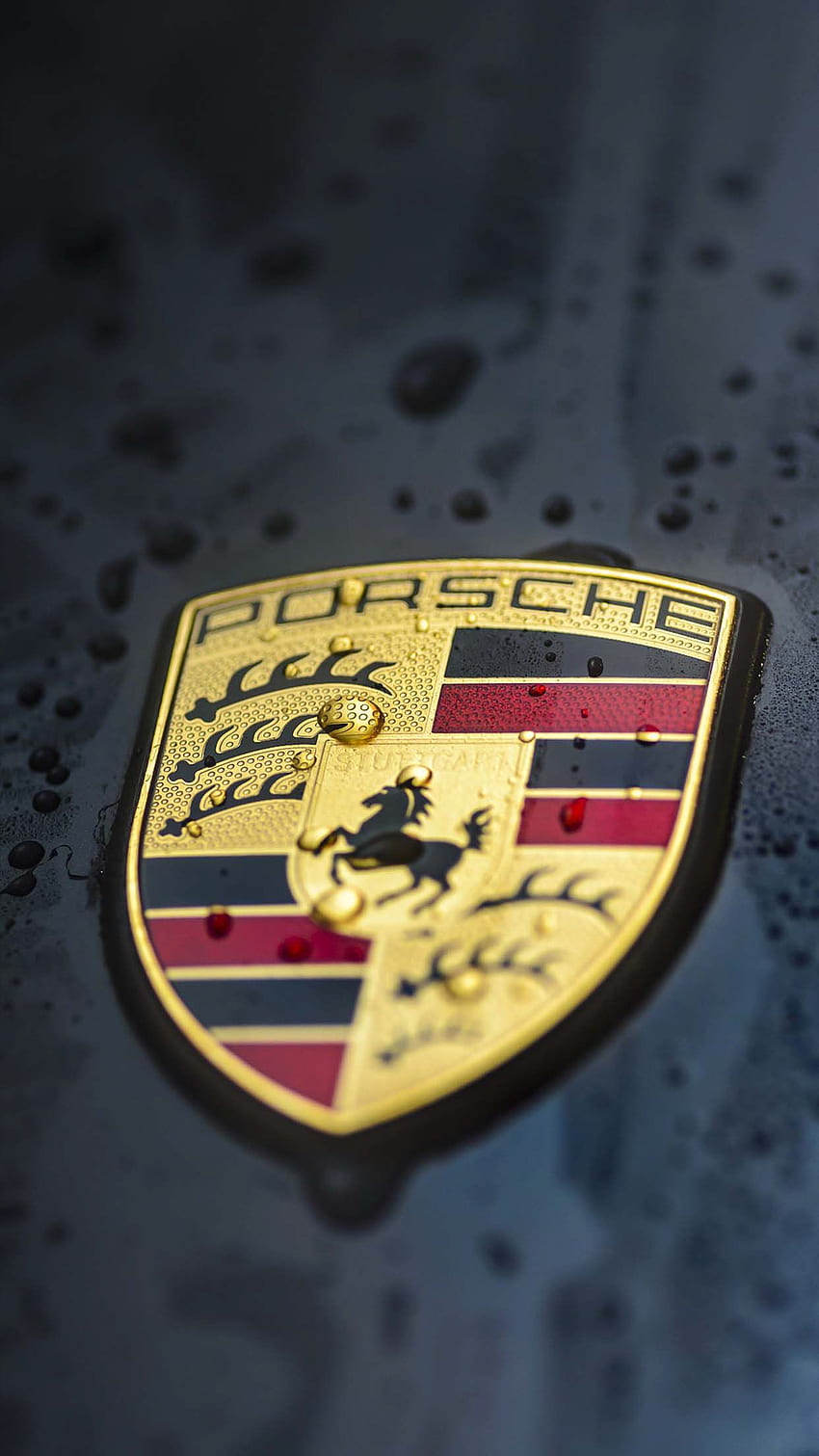 Porsche (включително разделителна способност за iPhone), лого на Porsche HD тапет за телефон