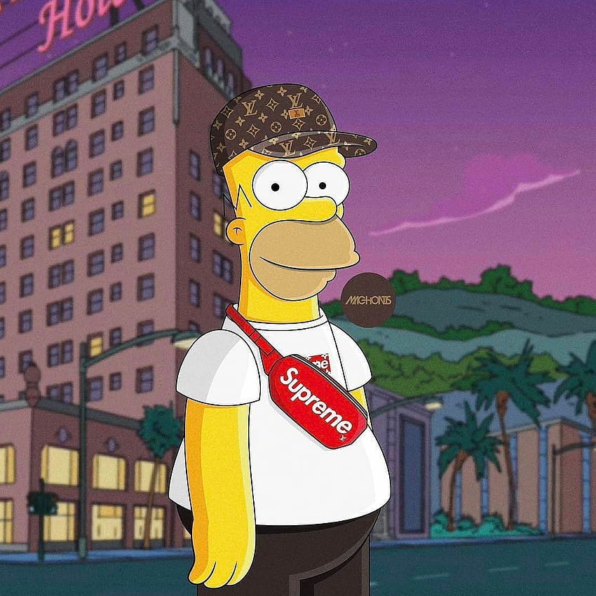 Homer swaggy. Art is everything!. Supreme , iPhone, Dope Bart Simpson Supreme HD phone wallpaper