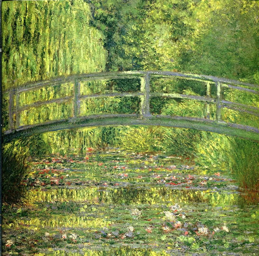 The Water Lily Pond Japanese Bridge - Claude Monet, Claude Monet Water Lilies HD wallpaper
