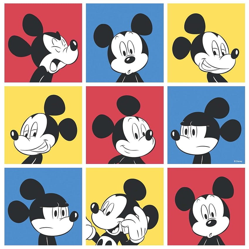 Galerie Official Disney Mickey Mouse Pop Art Pattern Cartoon Childrens MK3013 1, Azul Mickey Mouse fondo de pantalla del teléfono