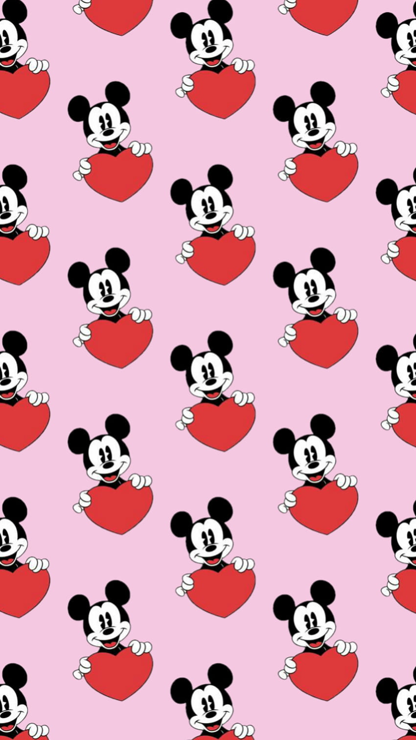 toedit background mickeymouse pink red, Mickey Mouse Tumblr HD phone wallpaper
