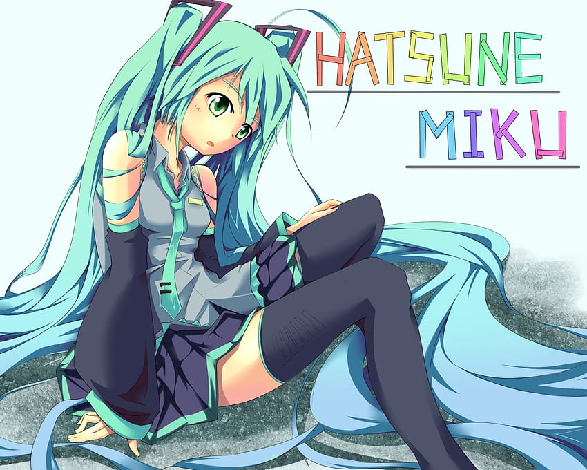 Hatsune Miku สีน้ำเงิน สีสัน น่ารัก vocaloid miku ชื่อ vocaloids hatsune ข้อความ ตาสีฟ้า twintail ผมสีฟ้า เด็กผู้หญิง เน็คไท อะนิเมะ สายรุ้ง น่ารัก วอลล์เปเปอร์ HD