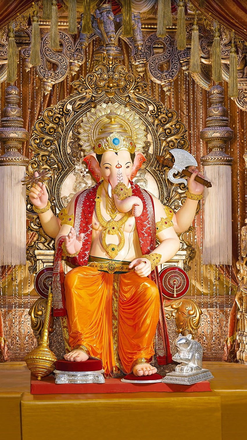 Ganpati Ka, Ganesh, Singhasan HD-Handy-Hintergrundbild