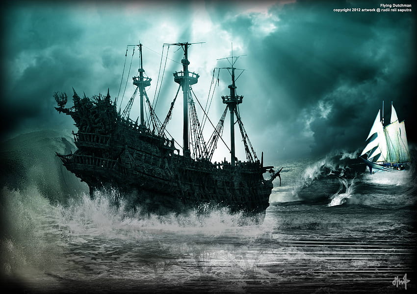 Flying Dutchman, Pirates of the Caribbean Ship HD wallpaper