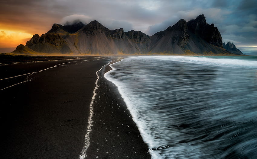 ブラック サンド ビーチ、アイスランド。 [4000 x 2481] :, ダイヤモンドビーチ 高画質の壁紙