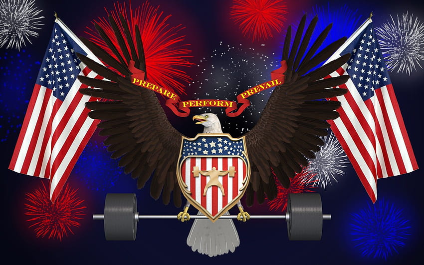 Monuments: Eagle Flag July Usa Fireworks Memorial Day Holiday Birb HD wallpaper