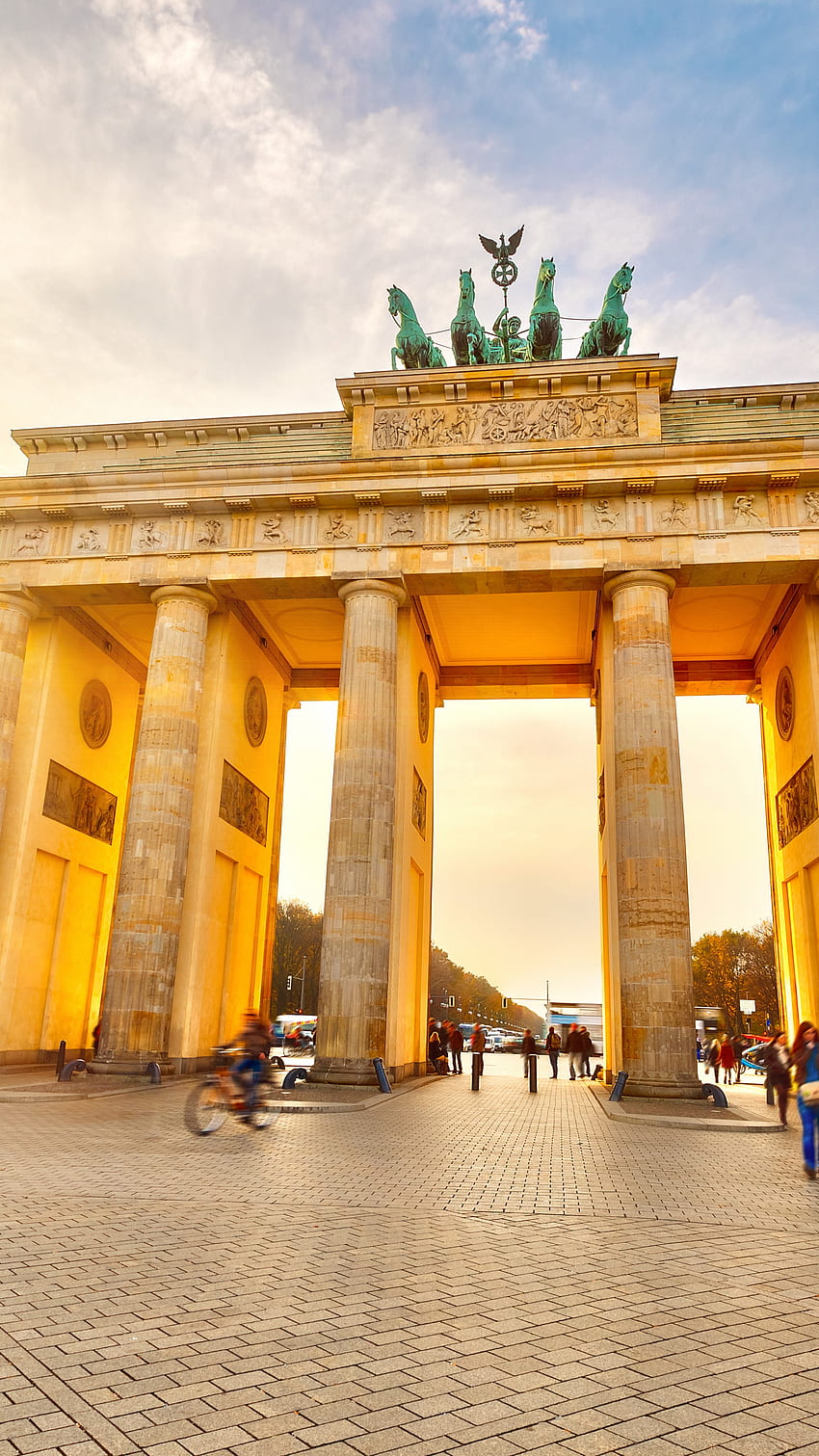 Бранденбургска врата, Берлин, Германия, туризъм, пътуване, пътуване, Берлин Германия HD тапет за телефон